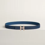 H Infini belt buckle & Reversible leather strap 24 mm - Image 2